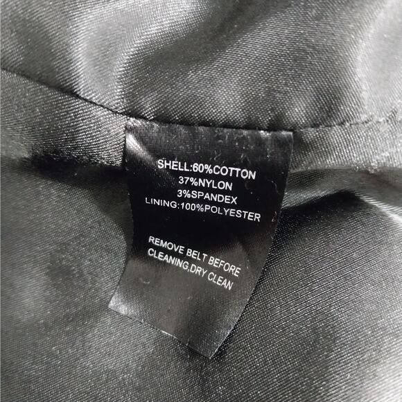 WHITE HOUSE BLACK MARKET! BLACK QUIILTED BIKER STYLE WIDE COLLAR JACKET! SZ M - Picture 9 of 10